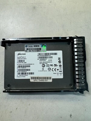 HP 704549-001 C400 MTFDDAK256MAM-1K1 256GB 6 Gb/s SATA ATA 2.5" SSD - Image 1 of 4