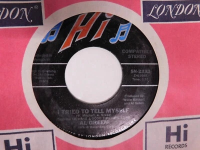 Al Green soul 45 Something bw I Tried To Tell Myself on Hi vintage store stock - Image 1 of 2