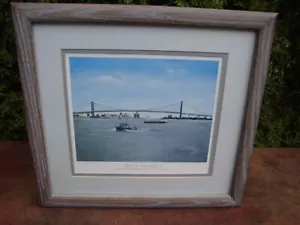 Ambassador Bridge "Arco dell'amicizia II" 9x7 stampa incorniciata di Jim Clary 320/1000 - Foto 1 di 6