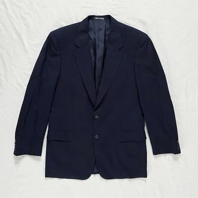 Valentino Suit Jacket Navy Blue Wool Men's Size 41 Made in Italy Saks Fifth Ave - Image 1 of 4