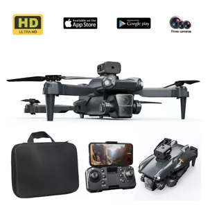 Drones with HD Camera 4K Dual RC Drone WIFI FPV Foldable Quadcopter 3 Battery - Picture 1 of 12