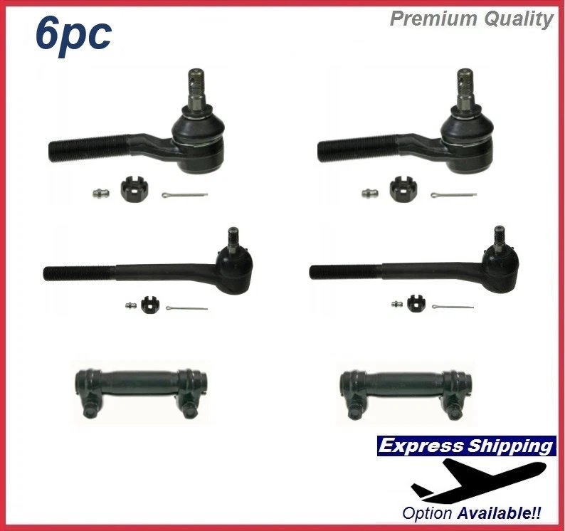 Premium Tie Rod End & Sleeves Inner Outer 4WD For GMC Kit ES3584 ES3462 ES2004S - Image 1 of 1