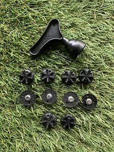 ECCO Golf Shoe Low Profile Spikes/Cleats Small Metal Thread - Picture 1 of 4
