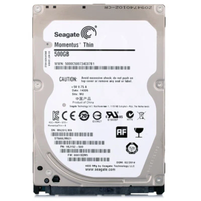 Seagate Laptop Thin ST500LM021 500GB 7200 RPM 32MB Cache SATA 6.0Gb/s 2.5" HDD - Image 1 of 4