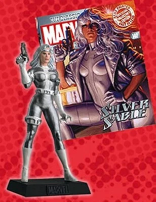 Eaglemoss Figurine Silver Sable #142 Classic Marvel Collection Magazine - Image 1 of 4