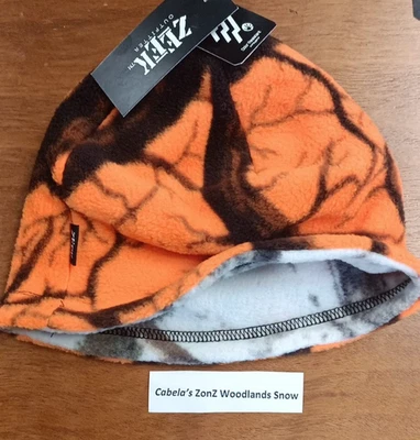 Cabelas Blaze Horizon Reversible Fleece Beanie by Zeek REG 24.99 SALE 7.99 - Image 1 of 4