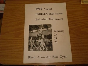 1967 USDESEA High School Basketball Tournament program Rare Rhein-Main USAF - Picture 1 of 6