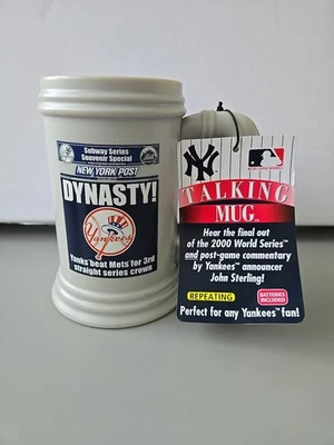 2000 World Series Subway Yankees Mets Talking Mug John Stirling Last Out Stein - Image 1 of 4