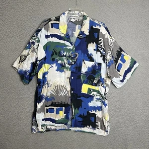 Vintage Union Bay Button Up Hemd Herren Größe L Viskose Abstrakte Farbe Way Freizeit - Bild 1 von 10