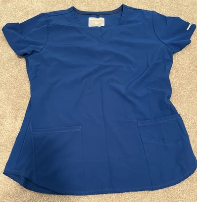 Sketchers Women’s Royal Blue Scrub Top Size Large - Image 1 of 3