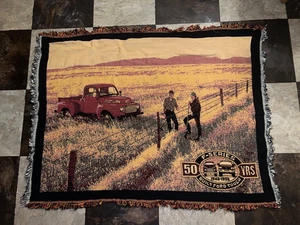 FORD F-Series 50 Years 1948-1998 Vintage Tapestry Fringed Throw Blanket - Picture 1 of 5