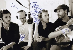 Coldplay handsigniertes Autogramm Poster 12x16 COA - Bild 1 von 1