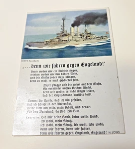 VTG Postcard SCHLESWIG-HOLSTEIN Deutschland class Battleship WW2 Kriegsmarine - Picture 1 of 2