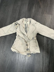 Vintage Burberry Trench Coat Kids 4T Beige - Picture 1 of 6