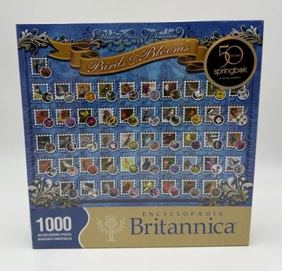 Springbok 1000 Piece Puzzle Encyclopedia Britannica "Birds and Blooms" (24"x30") - Image 1 of 4