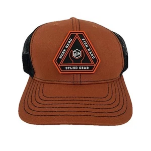 STLHD Patch Snapback Mesh Back Trucker Hat Orange Black One Size Fishing Outdoor - Picture 1 of 3