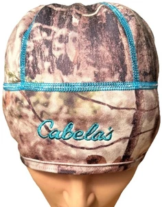 Cabela's Camo Outfit Her Damen Pferdeschwanz Schlitz Beanie Mütze Kappe türkis Nähte - Bild 1 von 8