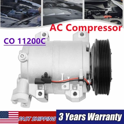AC Compressor For Nissan Rogue 2.5L 2008 2009 2010 2011 2012 2013 CO 11200C - Imagem 1 de 4