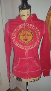 NWOT Long Sleeve Zip Up Hoodie Red adore True Religion Clothing Womens XS - Picture 1 of 6