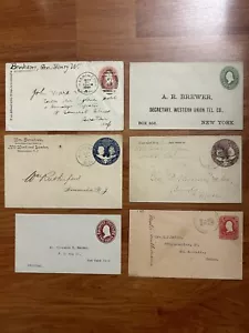 United States Postal Stationery In Lot # 10 - 6 Old Different Postal Envelopes. - Picture 1 of 2