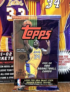 2001-2002 TOPPS NBA Basketball HOBBY PACK 10 Cards SHAQ MAGIC KAREEM Autos? OVP! - Bild 1 von 22