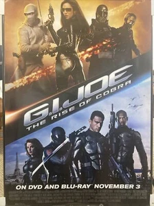 Orig Rare DVD Promo Poster Gi Joe The Rise Of The Cobra Old Store Stock Unused - Picture 1 of 5