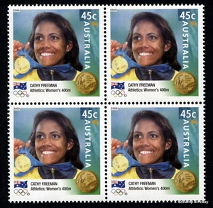 2000 Olympics Gold Cathy Freeman 400m Block of Four MUH Stamps Australia - Picture 1 of 1