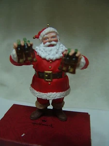 HALLMARK RICORDO ORNAMENTO COCA-COLA BABBO NATALE CON SCATOLA ORIGINALE NUOVO 1995 - Foto 1 di 5