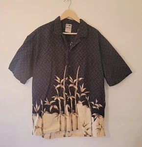 Hawaiian Togs Hawaii Bamboo Shoots Cotton Button Up Shirt Short Sleeve Size 2XL - Picture 1 of 13