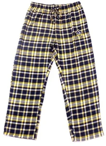 Los Angeles Galaxy Soccer Navy Yellow White Plaid Sleep Pajama Lounge Pants Med. - Picture 1 of 1