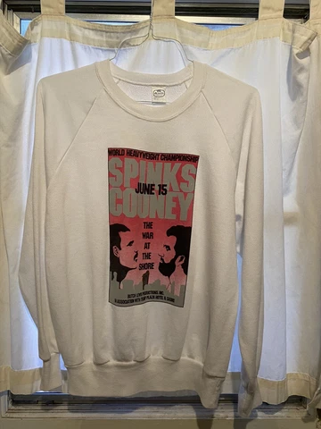 MICHEAL SPINKS VS GERRY COONEY ORIGINAL SWEATSHIRT VINTAGE Rare Cover