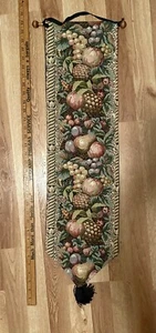 Vintage Fruit Bell Pull Wall Hanging 33” x 8.5” - Picture 1 of 5