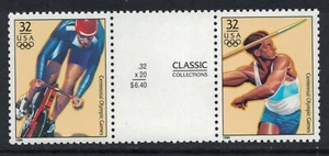Scott 3068, Gutter Pair- Atlanta Summer Olympics- MNH 32c 1996- unused mint - Picture 1 of 1