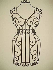 Schmuckhalter Metall Schmuckaufhänger Damen Büste Wandbüste Vintage Retro Stil - Bild 1 von 7