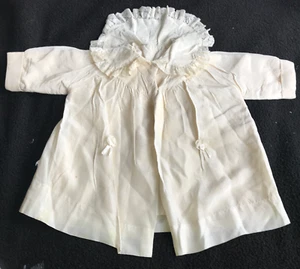 Antique Baby Dress Christening Coat Hat Luxurious Beautiful Fabric Lined & 1940s - Picture 1 of 21