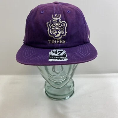 Louisiana State University Tigers '47 Captain Hat Men Snapback Purple LSU Cap - Image 1 of 4