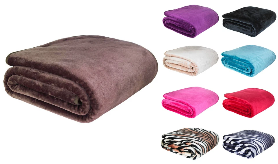 New Luxury Mink Fur Sofa Bed Throw Soft Blanket, Settee, Super Soft Fur, 2 Sizes