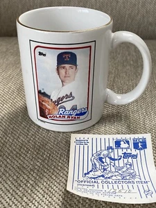 Vintage Nolan Ryan sports nostalgia Topps coffee mug MLB￼ Baseball ￼Texas Ranger - Picture 1 of 9
