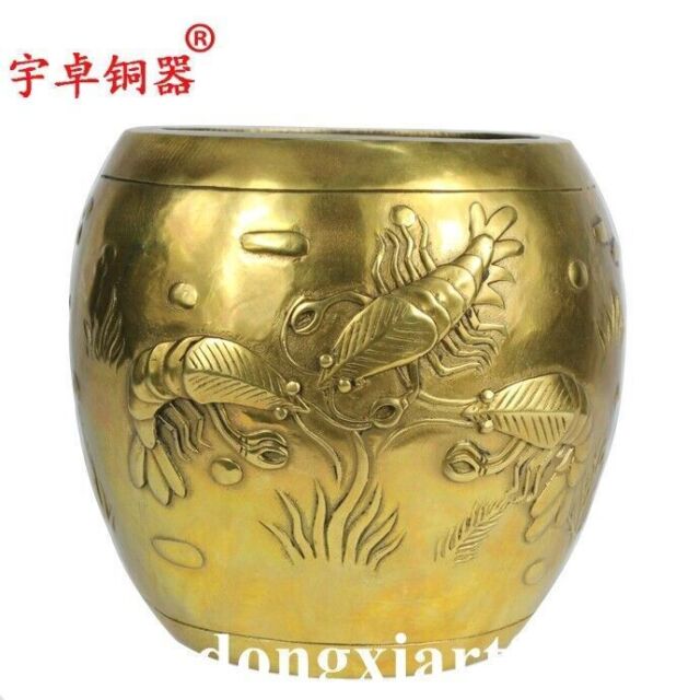 中国古董黄铜花盆| eBay