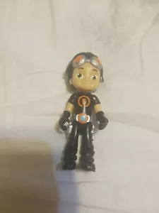 Rusty Rivets Action Figure 3.5" Black Lightning Logo Orange Goggles articulated - Picture 1 of 2