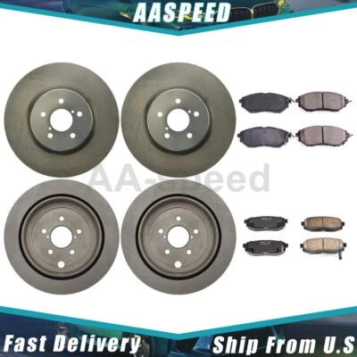 Pastillas de freno y rotores delanteros traseros para Subaru Legacy 2014 2013 2012 2011 2010 Foto 1 de 4