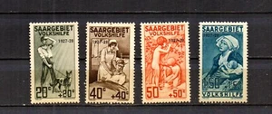 SAAR.  1927.  SCOTT# B5-B8.  COMPLETE SET WITH OVERPRINTS "1927-1928".  MNH. OG. - Picture 1 of 1