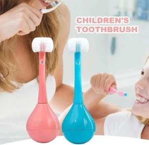 All Rounded Tooth-Hugging Toothbrush Children's SoftBristle Silicone Three-Sided - Picture 1 of 12
