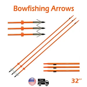 Archery Fishing Fiberglass Arrows Bowfishing Arrows Safety Slide Outdoor Hunting - Picture 1 of 8