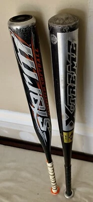 Paquete personalizado de 2 bates - dos bates de softbol de 32” Storm Worth 19 oz Easton X-Treme 25 oz Foto 1 de 4
