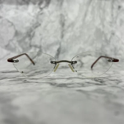 Sama Rush Eyeglasses Beta P/23 Oval Rimless Brown B-Tort/C Frames 44-19-135 — 第 1/4 张图片