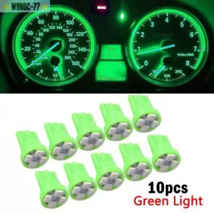 10x Green T10 W5W 168 194 4-SMD LED Dash Instrument Cluster Gauge Light Bulb - Picture 1 of 6