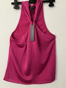 BCBG MAXAZARIA Pink Top With Keyhole Accent, UK Size XS, BNWT, RRP £95 - Picture 1 of 9