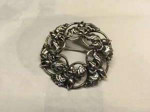 Vintage Signed Danecraft Sterling Brooch Pin Acorns & Leaves 1-5/8” - Picture 1 of 5