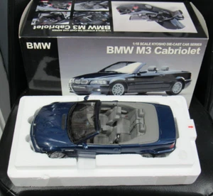 BMW Kyosho 1:18 scale M3 Cabriolet blue car series Diecast convertible - Picture 1 of 6